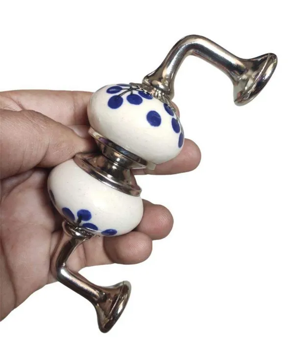 Silver_Ceramic_Door_Handle_Silver_Finish_-_(Size_5_Inch,_Hand_Painted)_-_Pack_Of_1