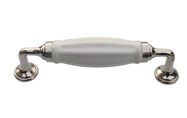 White_Ceramic_Door_Handle_With_Silver_Finish_(Size_6.25_Inch,_White)