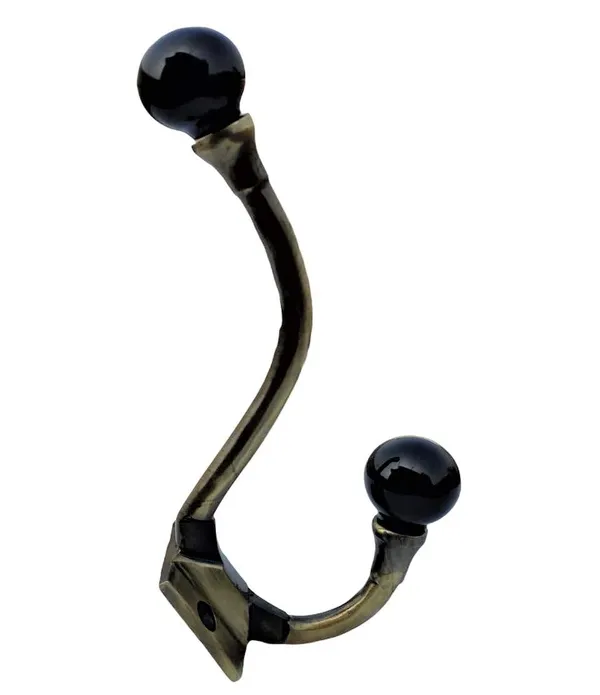 Pack_of_2_Black_Ceramic_Metal_Wall_Hooks_Hanging_Clothes_Hat_Coat_Robe_Hangers_Metal_Hook_Door_Hook_Wall_Mounted_Single_Hook_Hanger_-_Gold_Antique_Finish_(Size_6_Inch)