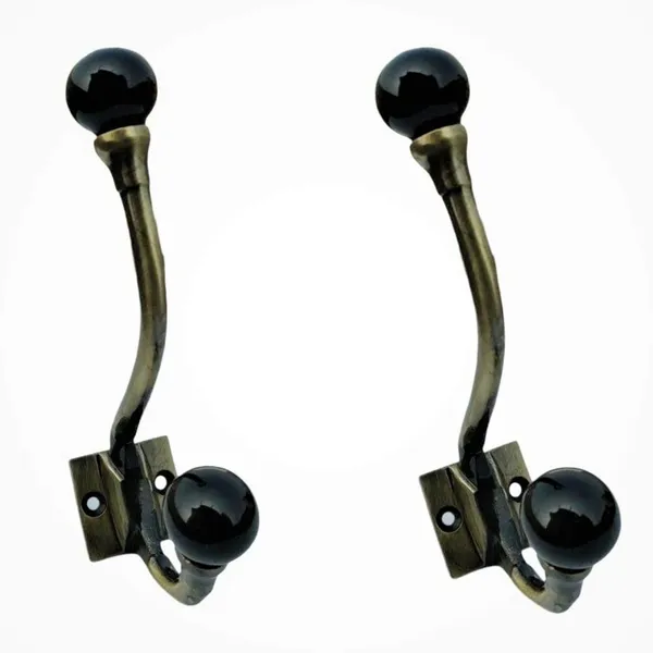 Pack_of_2_Black_Ceramic_Metal_Wall_Hooks_Hanging_Clothes_Hat_Coat_Robe_Hangers_Metal_Hook_Door_Hook_Wall_Mounted_Single_Hook_Hanger_-_Gold_Antique_Finish_(Size_6_Inch)