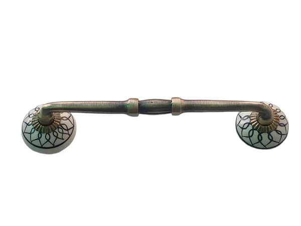 Ceramic_Door_Handle_Gold_Antique_Finish_-_(Size_8_Inch,_Flower_Hand_Painted)_-_Pack_Of_1