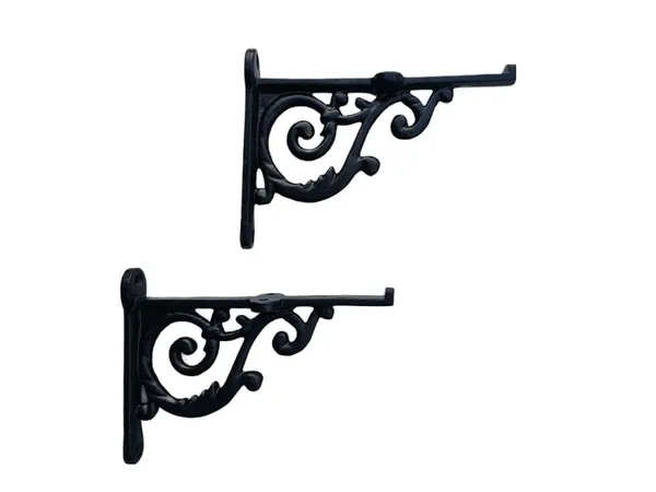 Pack_of_2_Black_Maison_Belle-_Art_&_Craft_Vintage_Old_Style_Shelf_Support_Rustproof_Iron_Wall_Shelf_Bracket_-_Black_Finish_(Size_4.5_Inch)_(Black)