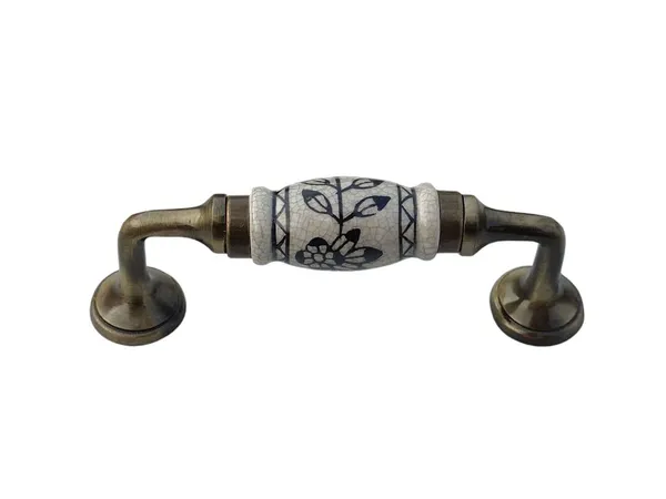 Ceramic_Crackle_Design_Door_Handle_Gold_Antique_Finish_-_Scratch_Proof_100%_(Size_5_Inch,_Hand_Painted)_Pack_Of_1