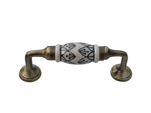 Ceramic_Crackle_Design_Door_Handle_Gold_Antique_Finish_-_Scratch_Proof_100%_(Size_5_Inch,_Hand_Painted)_Pack_Of_1