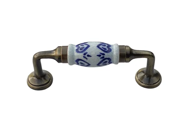 Ceramic_Crackle_Design_Door_Handle_Gold_Antique_Finish_-_Scratch_Proof_100%_(Size_5_Inch,_Blue_Hand_Painted)_Pack_Of_1