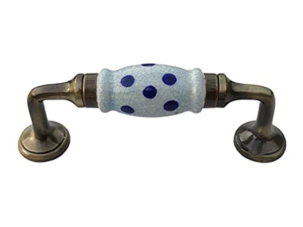 Ceramic_Crackle_Design_Door_Handle_Gold_Antique_Finish_-_Scratch_Proof_100%_(Size_5_Inch,_Blue_Hand_Painted)_Pack_Of_1