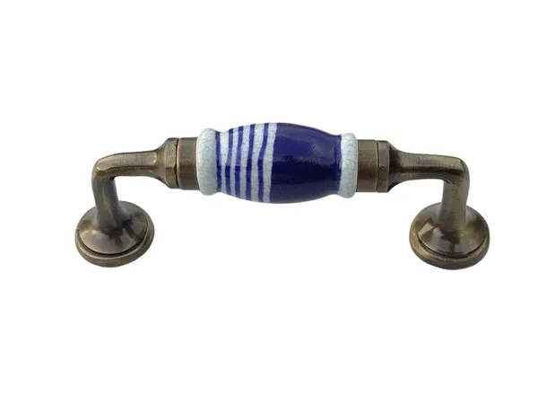Ceramic_Crackle_Design_Door_Handle_Gold_Antique_Finish_-_Scratch_Proof_100%_(Size_5_Inch,_Blue_Hand_Painted)_Pack_Of_1