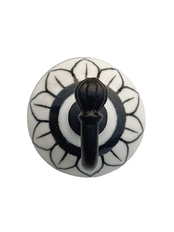 Pack_of_2_11._Hand_Painting_-_Ceramic_Metal_Wall_Hook/Single_Hook_Hanger_-_Black_Hand_Painted_(Size_3.5_Inch,_Black)_(11._Hand_Painting_-_)