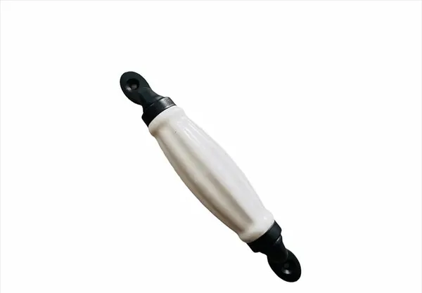 White_Ceramic_Door_Handle_Black_Finish_-_(Size_6_Inch,_White)