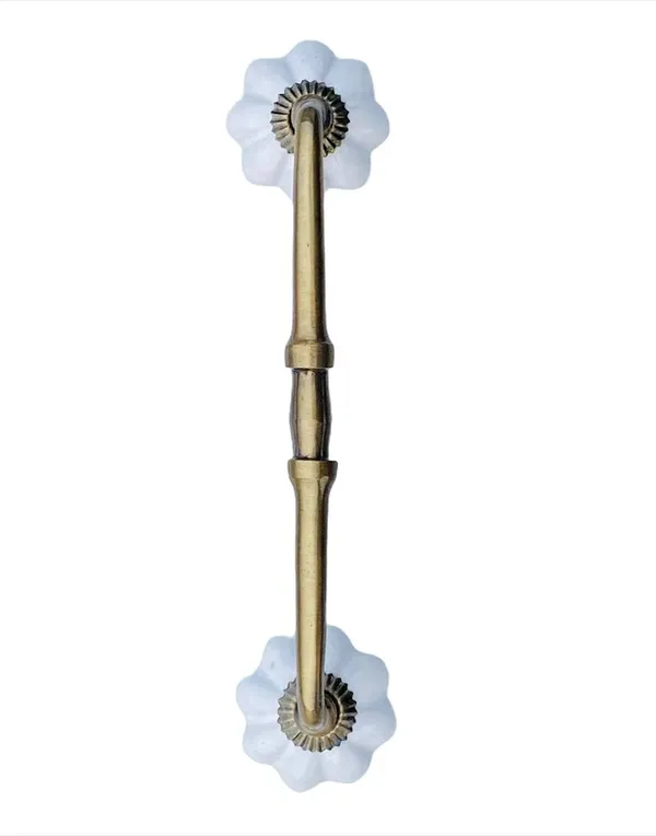 Ceramic_Door_Handle_Gold_Antique_Finish_-_(Size_8_Inch,_White)_Hole_To_Hole_6_Inch_-_Pack_Of_1_Handle
