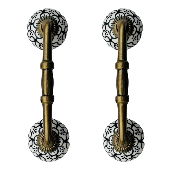 Ceramic_Door_Handle_Gold_Antique_Finish_-_(Size_6_Inch,_Flower_Hand_Painted)_-_Pack_Of_1