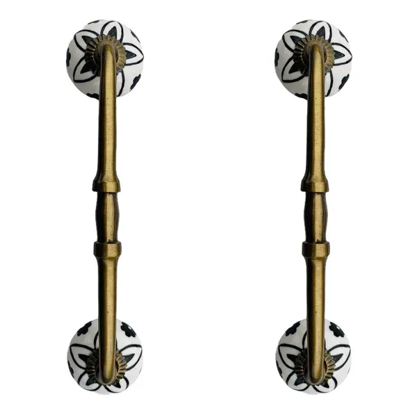 Ceramic_Door_Handle_Gold_Antique_Finish_-_(Size_8_Inch,_Flower_Hand_Painted)_-_Pack_Of_1