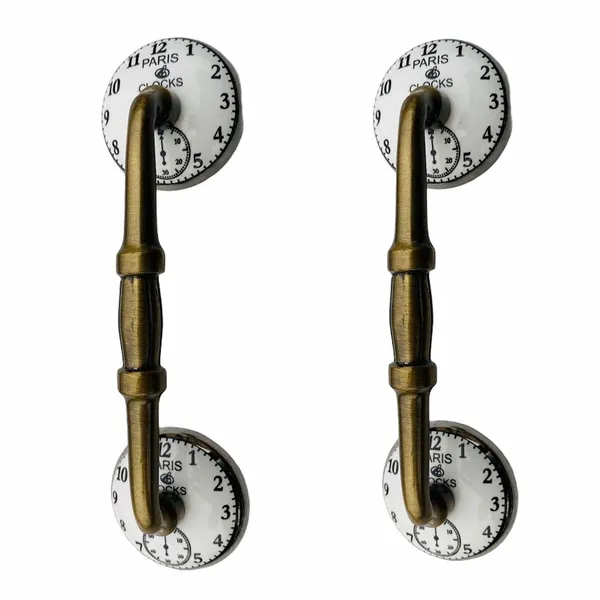 Ceramic_Door_Handle_Gold_Antique_Finish_-_(Size_6_Inch,_Watch_Design)_-_Pack_Of_1