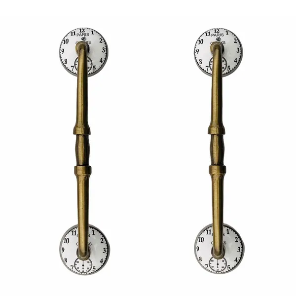 Ceramic_Door_Handle_Gold_Antique_Finish_-_(Size_8_Inch,_Watch_Design)_-_Pack_Of_1