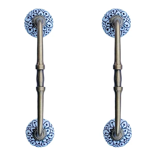 Ceramic_Door_Handle_Gold_Antique_Finish_-_(Size_10_Inch,_Flower_Hand_Painted)_-_Hole_To_Hole_8_Inch_(Pack_Of_1)