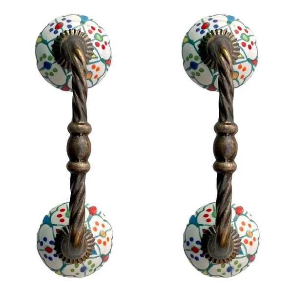 Ceramic_Door_Handle_Gold_Antique_Finish_-_(Size_6_Inch,_Flower_Hand_Painted)_-_Pack_Of_1