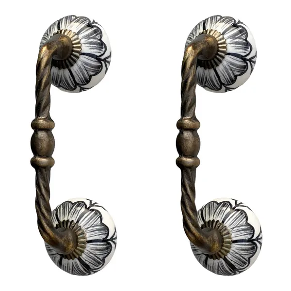 Ceramic_Door_Handle_Gold_Antique_Finish_-_(Size_6_Inch,_Flower_Hand_Painted)_-_Pack_Of_1
