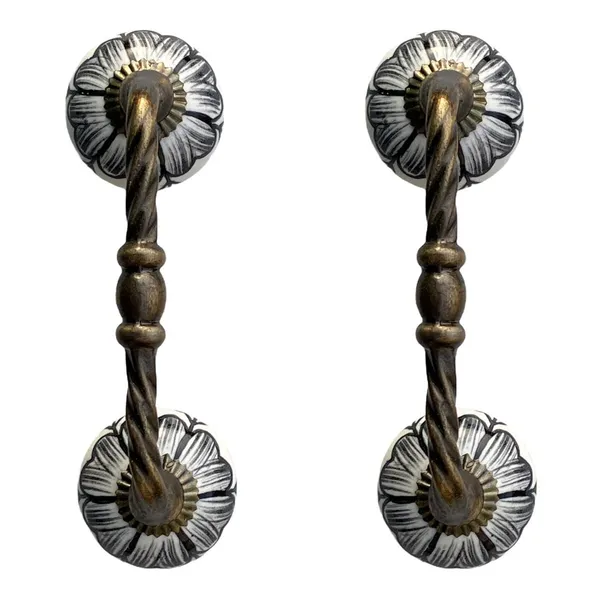Ceramic_Door_Handle_Gold_Antique_Finish_-_(Size_6_Inch,_Flower_Hand_Painted)_-_Pack_Of_1