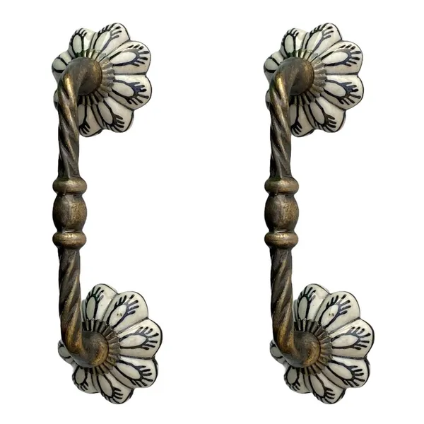 Ceramic_Door_Handle_Gold_Antique_Finish_-_(Size_6_Inch,_Flower_Hand_Painted)_-_Pack_Of_1