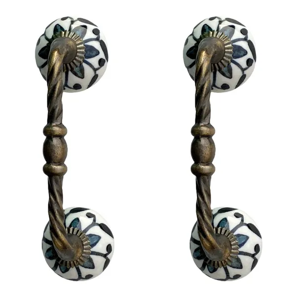 Ceramic_Door_Handle_Gold_Antique_Finish_-_(Size_6_Inch,_Flower_Hand_Painted)_-_Pack_Of_1