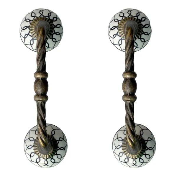 Ceramic_Door_Handle_Gold_Antique_Finish_-_(Size_6_Inch,_Flower_Hand_Painted)_-_Pack_Of_1