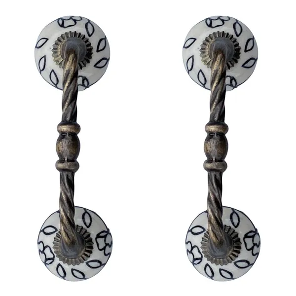 Ceramic_Door_Handle_Gold_Antique_Finish_-_(Size_6_Inch,_Flower_Hand_Painted)_-_Pack_Of_1