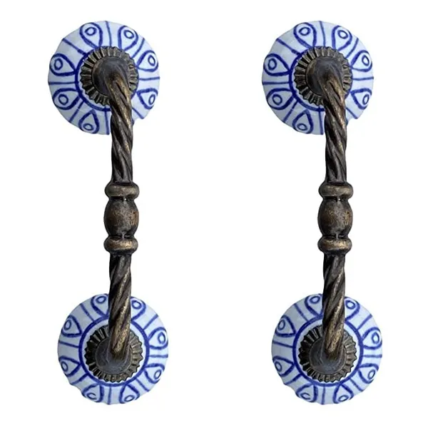 Ceramic_Door_Handle_Gold_Antique_Finish_-_(Size_6_Inch,_Flower_Hand_Painted)_-_Pack_Of_1