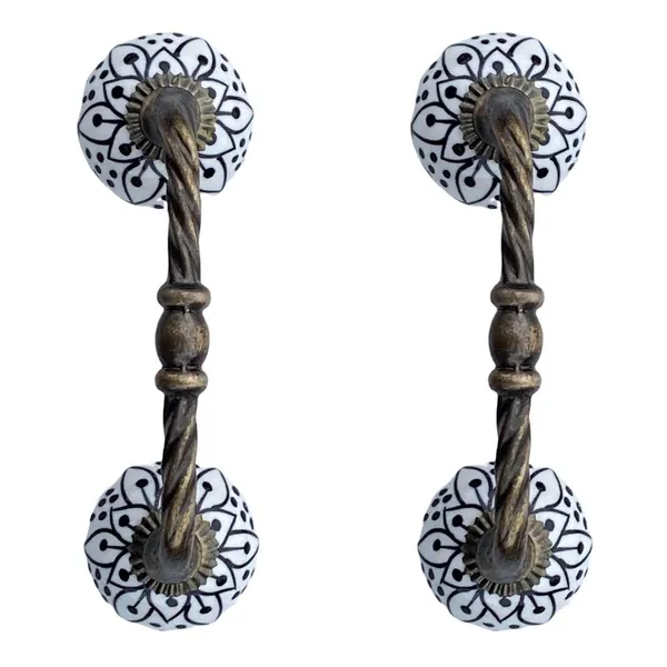 Ceramic_Door_Handle_Gold_Antique_Finish_-_(Size_6_Inch,_Flower_Hand_Painted)_-_Pack_Of_1