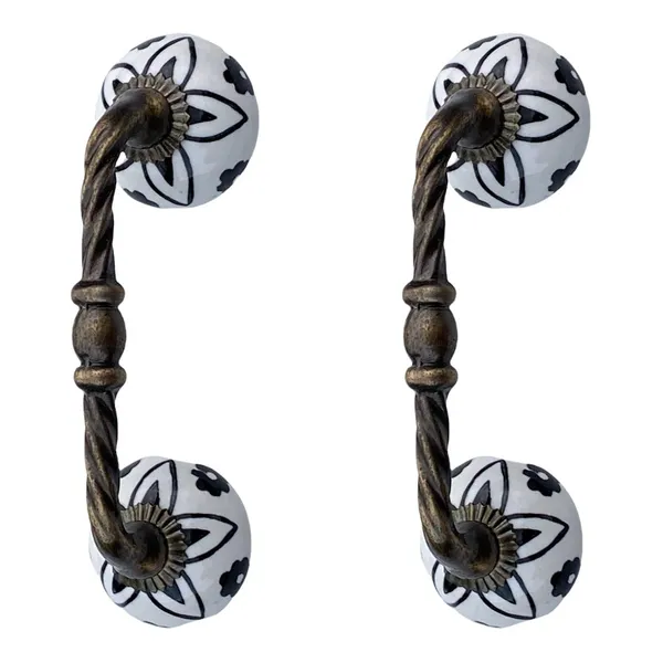 Ceramic_Door_Handle_Gold_Antique_Finish_-_(Size_6_Inch,_Flower_Hand_Painted)_-_Pack_Of_1