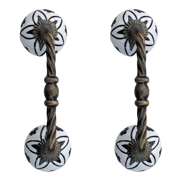 Ceramic_Door_Handle_Gold_Antique_Finish_-_(Size_6_Inch,_Flower_Hand_Painted)_-_Pack_Of_1