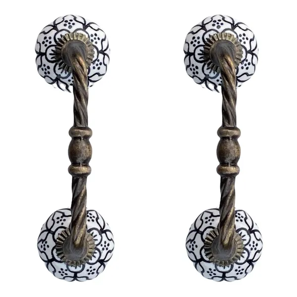 Ceramic_Door_Handle_Gold_Antique_Finish_-_(Size_6_Inch,_Flower_Hand_Painted)_-_Pack_Of_1