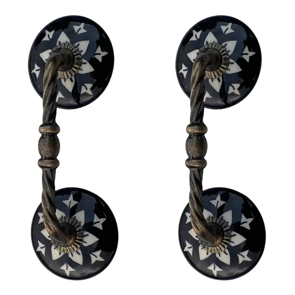 Ceramic_Door_Handle_Gold_Antique_Finish_-_(Size_6_Inch,_Flower_Hand_Painted)_-_Pack_Of_1