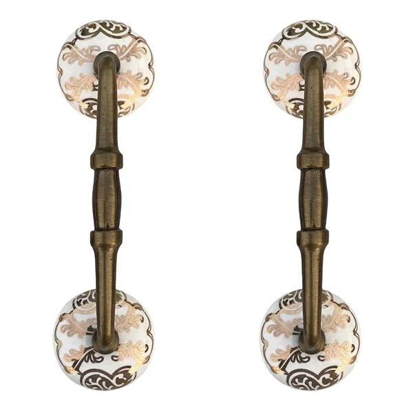 Golden_Ceramic_Door_Handle_Gold_Antique_Finish_-_(Size_6_Inch)_-_Pack_Of_1