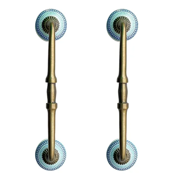 Ceramic_Door_Handle_Gold_Antique_Finish_-_(Size_10_Inch)_-_Hole_To_Hole_8_Inch_(Pack_Of_1)