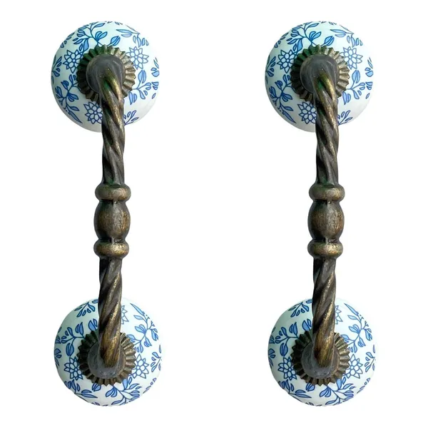 Ceramic_Door_Handle_Gold_Antique_Finish_-_(Size_6_Inch,_Flower_Hand_Painted)_-_Pack_Of_1