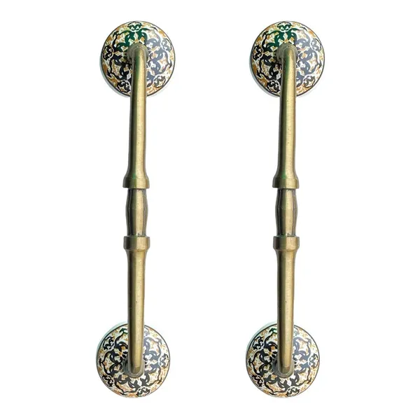 Ceramic_Door_Handle_Gold_Antique_Finish_-_(Size_10_Inch,_Hand_Painted)_-_Hole_To_Hole_8_Inch_(Pack_Of_1)