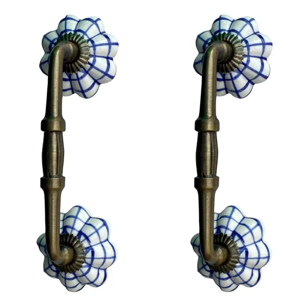 _Ceramic_Door_Handle_Gold_Antique_Finish_-_(Size_6_Inch,_Hand_Painted)_-_Pack_Of_1