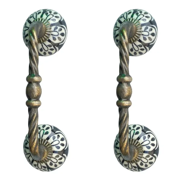 Ceramic_Door_Handle_Gold_Antique_Finish_-_(Size_6_Inch,_Hand_Painted)_-_Pack_Of_1