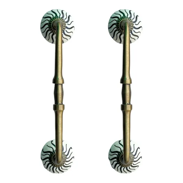 Ceramic_Door_Handle_Gold_Antique_Finish_-_(Size_10_Inch,_Hand_Painted)_-_Hole_To_Hole_8_Inch_(Pack_Of_1)