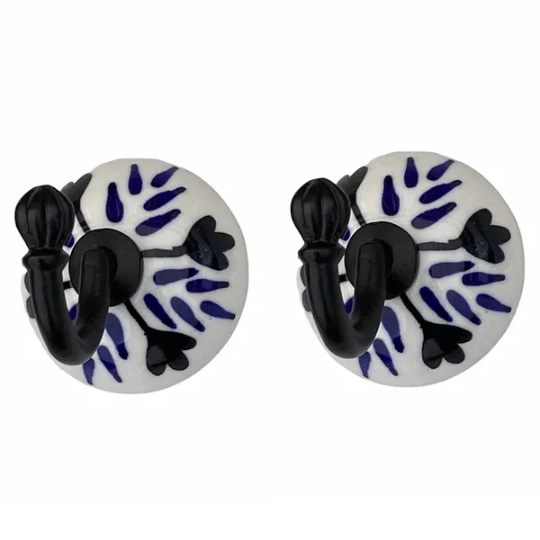 Pack_of_2_2._Hand_Painting_-_Ceramic_Metal_Wall_Hook/Single_Hook_Hanger_-_Black_Hand_Painted_(Size_3.5_Inch,_Black)_(2._Hand_Painting_-_)