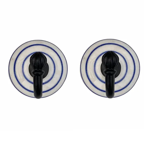 Pack_of_2_7._Hand_Painting_-_Ceramic_Metal_Wall_Hook/Single_Hook_Hanger_-_Black_Hand_Painted_(Size_3.5_Inch,_Black)_(7._Hand_Painting_-_)