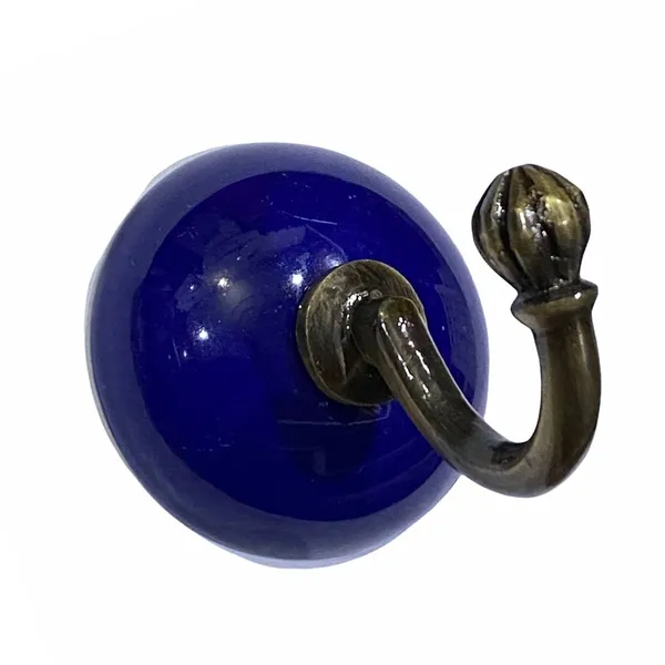 Pack_of_2_Blue_Ceramic_Metal_Wall_Hook_Hanging_Clothes_Hat_Coat_Robe_Hangers_Metal_Hook_Door_Hook_Wall_Mounted_Single_Hook_Hanger_Size_3.5_Inch,_Gold_Antique_-