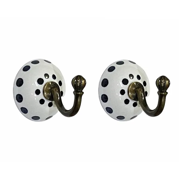 _Ceramic_Metal_Wall_Hook_Hanging_Clothes_Hat_Coat_Robe_Hangers_Metal_Hook_Door_Hook_Wall_Mounted_Single_Hook_Hanger_-_(Hand_Painted)_-_Size_3.5_Inch,_Gold_Antique_-_Pack_Of_2