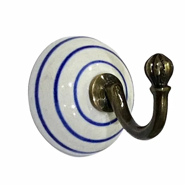 Blue_Strips_Ceramic_Metal_Wall_Hook_Hanging_Clothes_Hat_Coat_Robe_Hangers_Metal_Hook_Door_Hook_Wall_Mounted_Single_Hook_Hanger__(Size_3.5_Inch,_Gold_Antique_-_Pack_Of_2)
