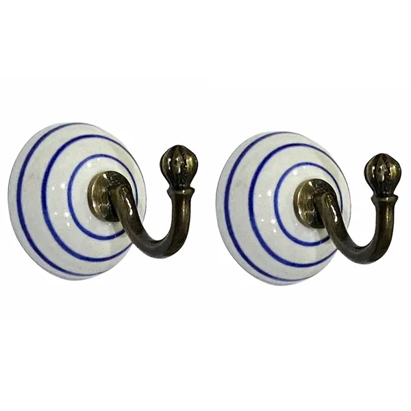 Blue_Strips_Ceramic_Metal_Wall_Hook_Hanging_Clothes_Hat_Coat_Robe_Hangers_Metal_Hook_Door_Hook_Wall_Mounted_Single_Hook_Hanger__(Size_3.5_Inch,_Gold_Antique_-_Pack_Of_2)