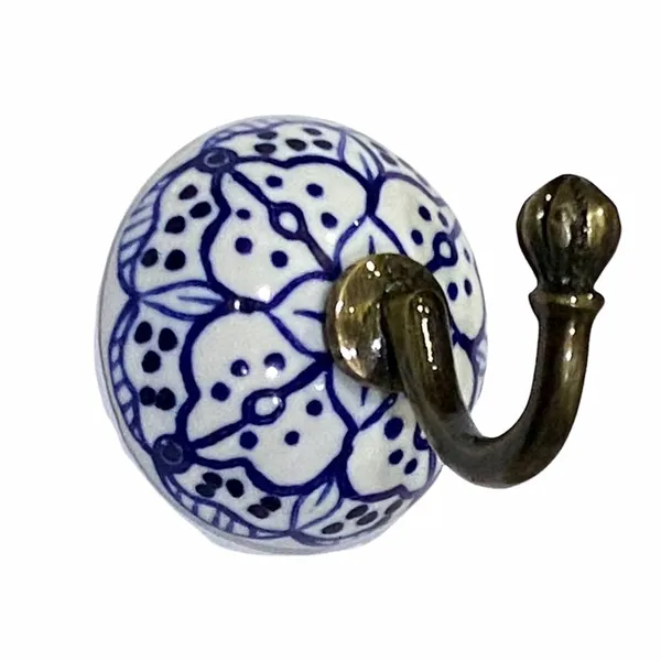 Pack_of_2_Ceramic_Metal_Wall_Hook_Hanging_Clothes_Hat_Coat_Robe_Hangers_Metal_Hook_Door_Hook_Wall_Mounted_Single_Hook_Hanger_-_GOLD_ANTIQUE__(Hand_Painted)_-_Size_3.5_Inch,