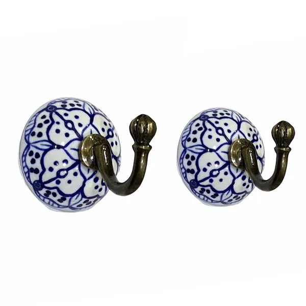 Pack_of_2_Ceramic_Metal_Wall_Hook_Hanging_Clothes_Hat_Coat_Robe_Hangers_Metal_Hook_Door_Hook_Wall_Mounted_Single_Hook_Hanger_-_GOLD_ANTIQUE__(Hand_Painted)_-_Size_3.5_Inch,