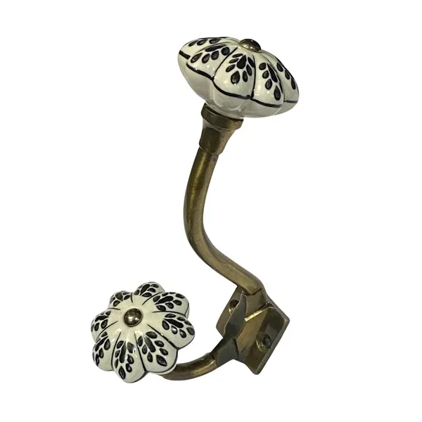 Pack_of_2_White_Hand_Painted_Ceramic_Metal_Wall_Hooks_Hanging_Clothes_Hat_Coat_Robe_Hangers_Metal_Hook_Door_Hook_Wall_Mounted_Single_Hook_Hanger_-_Gold_Antique_Finish_(Size_6_Inch,_)