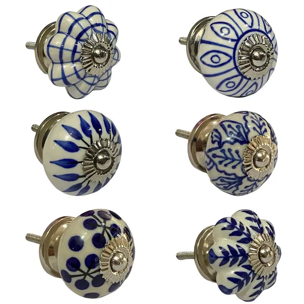 Pack_of_6_White_Ceramic_Door_Knobs_-_Silver_Finish_(_Size_1.75_Inch_,_)
