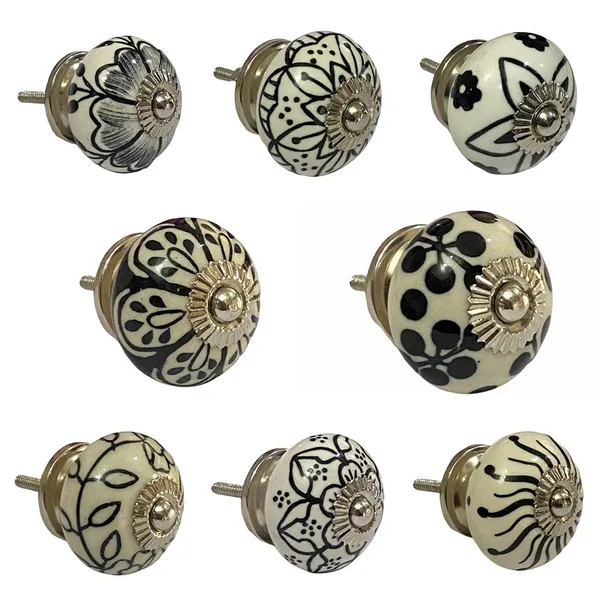 Pack_of_8_White_Ceramic_Door_Knobs_-_Silver_Finish_(_Size_1.75_Inch_,_)